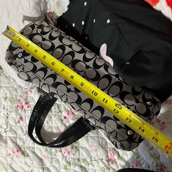 Coach Black and Gray Signature Tote Bag - Picture 9 of 15